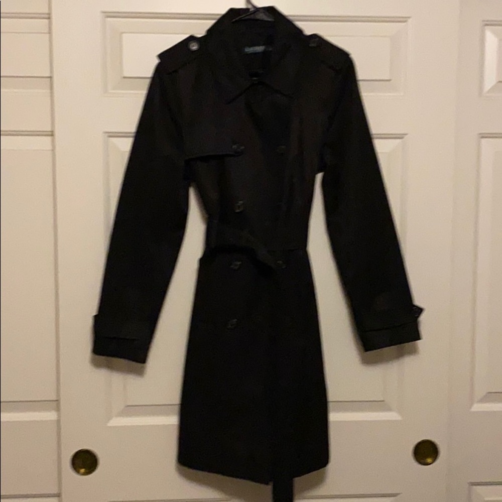 Brand New Women's Ralph Lauren Black Trench Coat